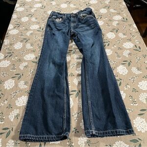 Silver Jeans Boys 14 Triple-5 Zane Straight Whiskered Denim Pants Preppy Western